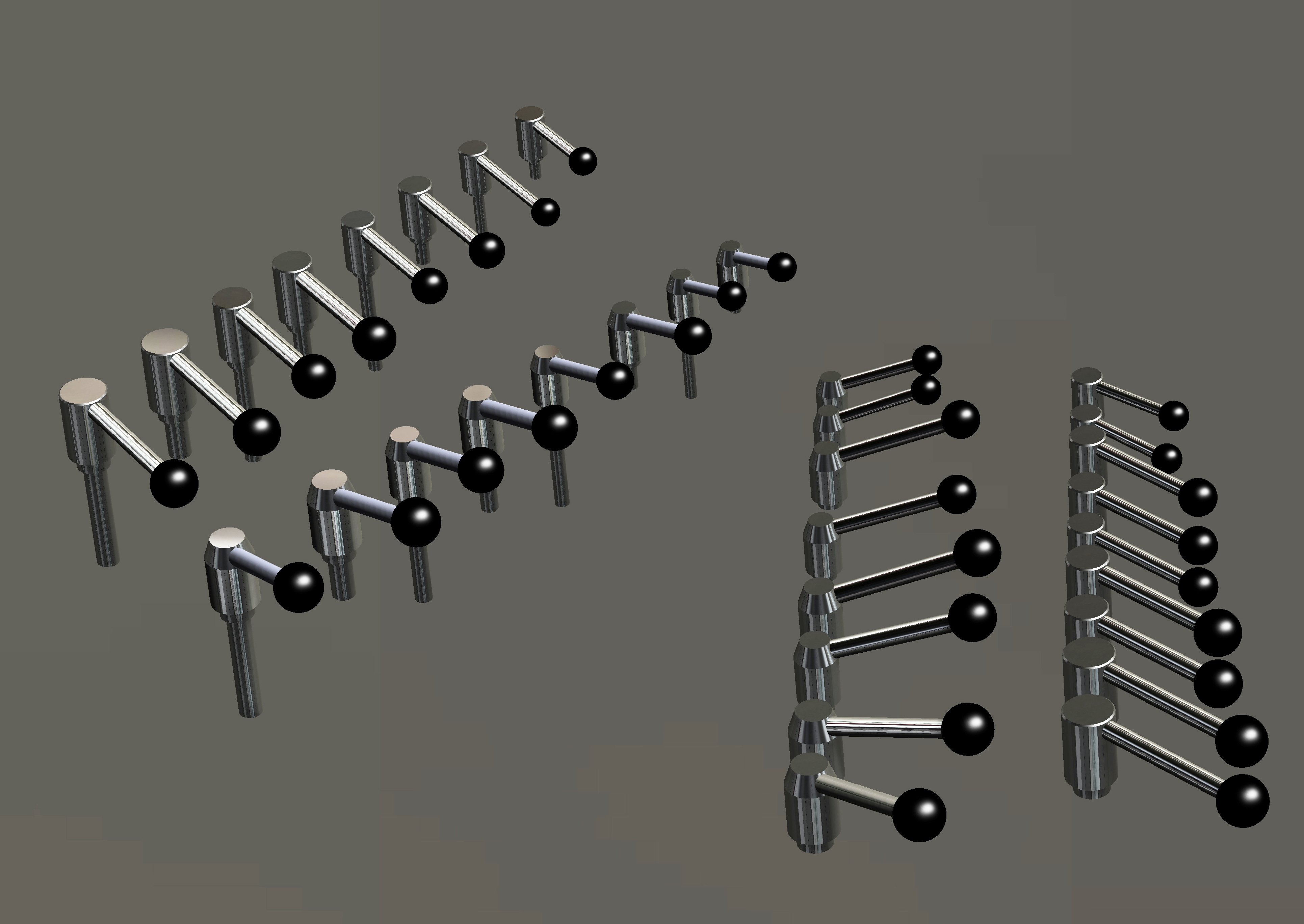 安全张紧杆球形把手